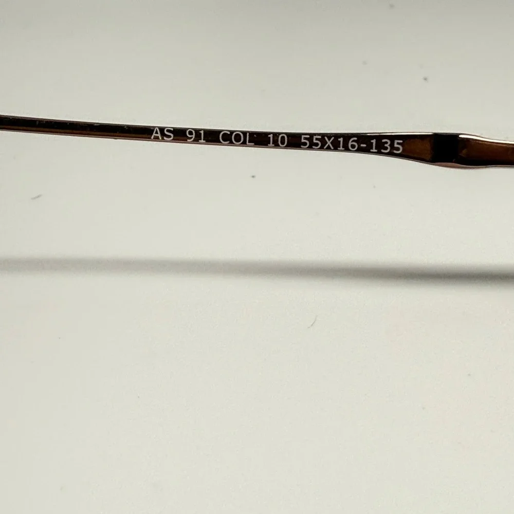 Ashley Stewart AS 91 COL 10 Rose Gold Oval Metal Eyeglass Frames 55-16-135
